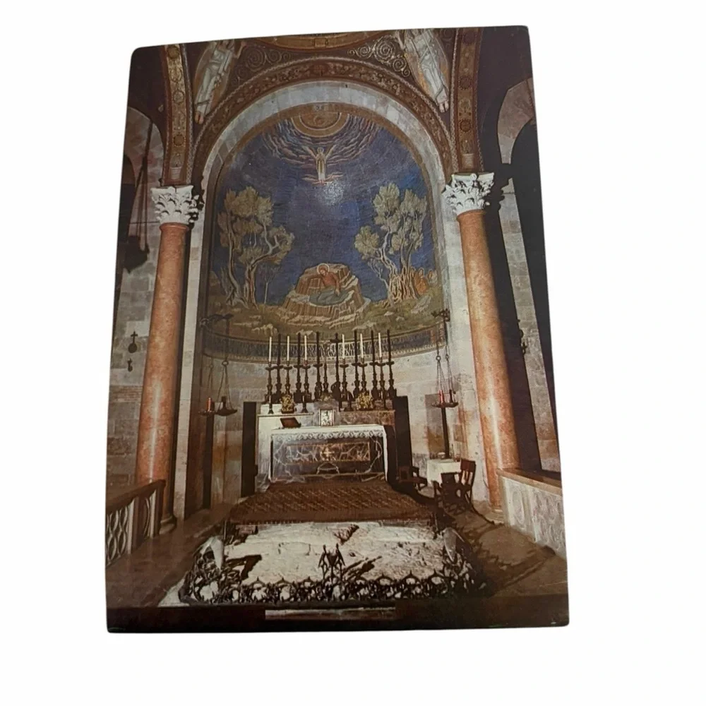 Vintage Religious Architecture Postcard – Historic Church Interior Mosaic Art